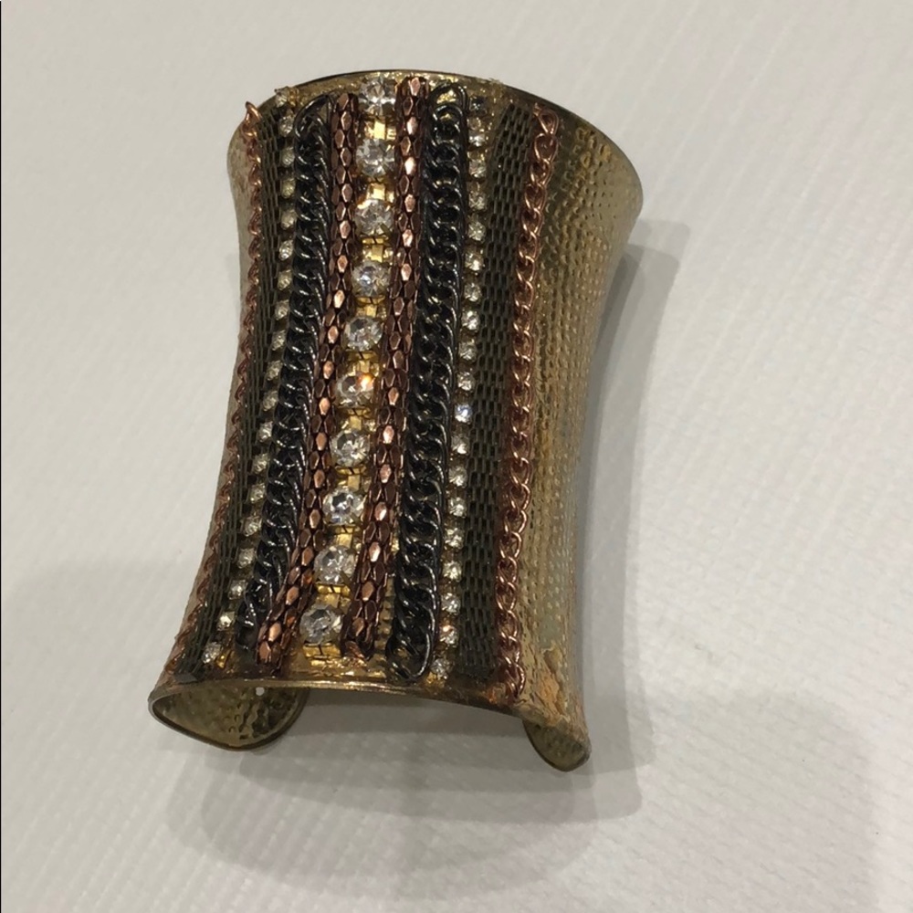 Cuff Bracelet with studs and design